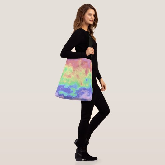 Sac Ajustable Bright Trippy Retro Super Boho Hippie Rainbow (Sur le modèle)