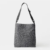 Sac Ajustable Brosses à pois à main (noir et blanc) (Dos)