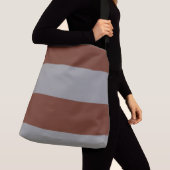 Sac Ajustable Brown foncé Rouge et gris Simple Extra Wide Stripe (De près)