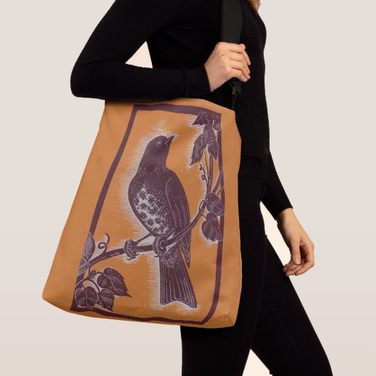 Sac Ajustable brune avec orangé (De près)
