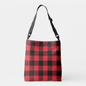 Sac Ajustable Buffalo Plaid Red Black Check (Dos)
