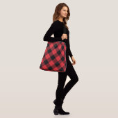 Sac Ajustable Buffalo Plaid Red Black Check (Sur le modèle)