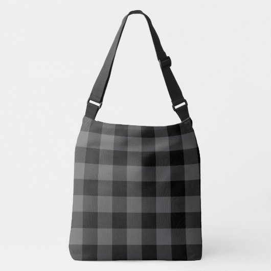 Sac Ajustable Buffle noir gris plaqué (Devant)