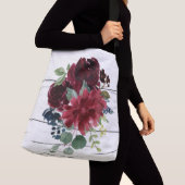 Sac Ajustable Burgundy Floral Elegant Rustique Aquarelle (De près)