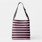 Sac Ajustable Burgundy Noir Rouge Blanc rayures (Dos)
