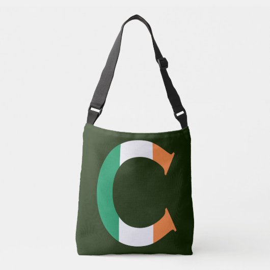 Sac Ajustable C Monogramme superposé sur le drapeau irlandais cb (Devant)