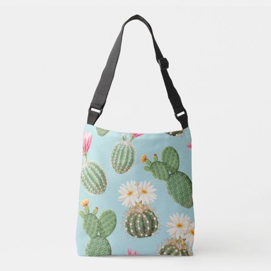 Sac Ajustable Cactus, fleurs roses : décor clair (Devant)