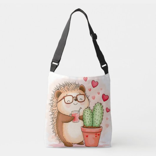 Sac Ajustable Cactus Hérisson Aquarelle Joie (Devant)