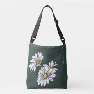Sac Ajustable Cadeau de Noël personnalisé floral bohème à l'aqua