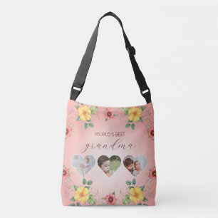 Sac Ajustable Cadre photo en forme de cœur fleuri pour la meille