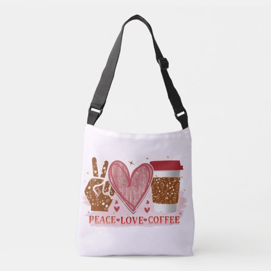 Sac Ajustable Café Peace Love (Devant)