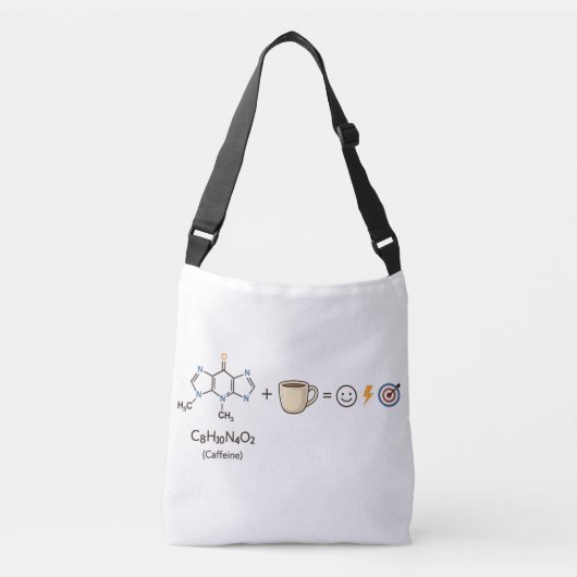 Sac Ajustable Caffeine Equation Tote Bag–Science Coffee Nerd Bag (Devant)