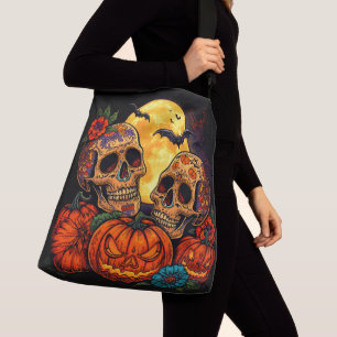 Sac Ajustable Calavera de crâne de sucre floral coloré, Hallowee