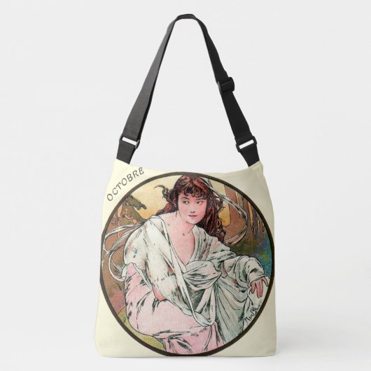 Sac Ajustable Calendrier octobre de Nouveau Mucha d'art (Devant)