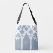 Sac Ajustable Calligraphie minimaliste gothique Bleu pâle (Dos)