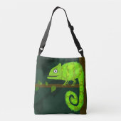 Sac Ajustable Caméléon vert mignon (Dos)