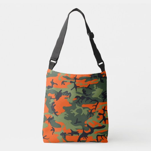 Sac Ajustable Camouflage orange et vert, Militaire, Armée (Devant)