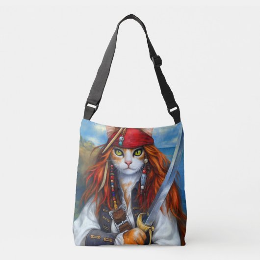 Sac Ajustable Capitaine Claws de la mer d'Azur | Chat pirate (Devant)