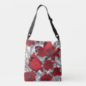 Sac Ajustable Cardinaux et poinsettia en rouge et blanc (Dos)