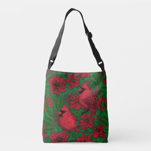 Sac Ajustable Cardinaux et poinsettia pour Noël (Dos)