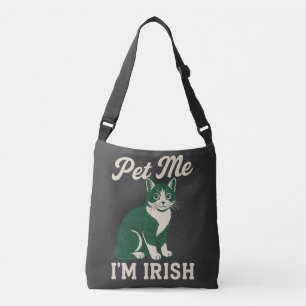 Sac Ajustable Caressez-Moi, Je Suis Irlandais avec Chat - T-Shir