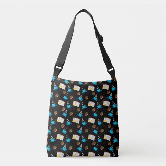 Sac Ajustable Caricature de café et de beignets (Devant)