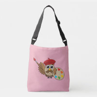 Caricature de Chouette Peintre Cute