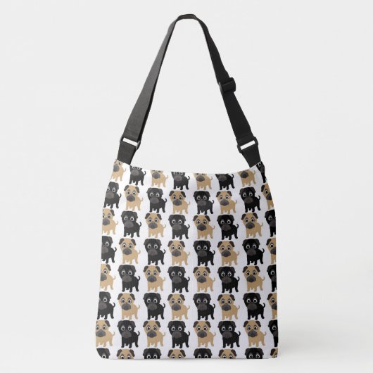 Sac Ajustable Carlins noirs et animaux (Devant)
