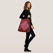 SAC AJUSTABLE "CARRÉ DE QUILT DE TRAVAIL ROUGE DE BURGUNDY" (Sur le modèle)