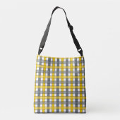 SAC AJUSTABLE CARRÉ MOUTARDE ET CHARBON (Dos)