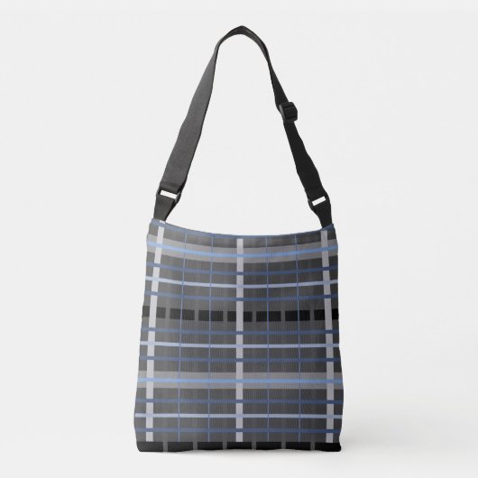 Sac Ajustable Carreaux Bleu et Gris (Devant)