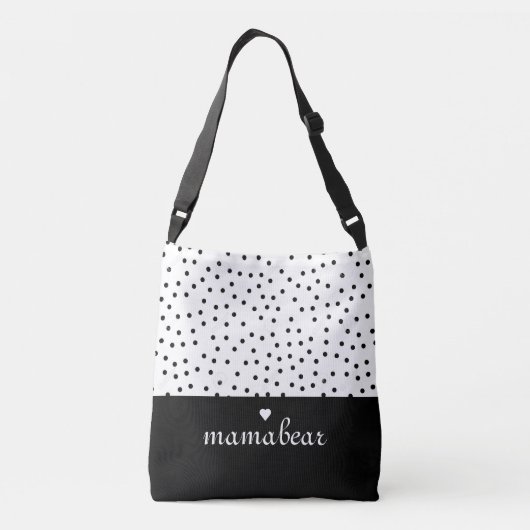 Sac Ajustable Carrefour des points noirs et blancs (Dos)