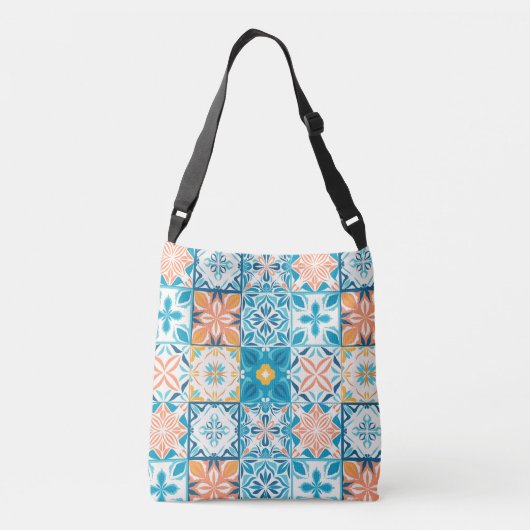 Sac Ajustable Carrelage orange et bleu (Dos)