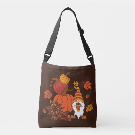 Sac Ajustable Carte Citrouille Gnome d'automne (Devant)