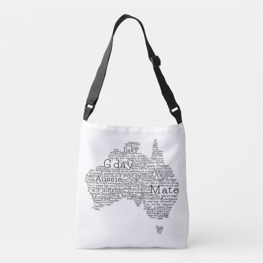Sac Ajustable Carte de l'argot australien (Dos)