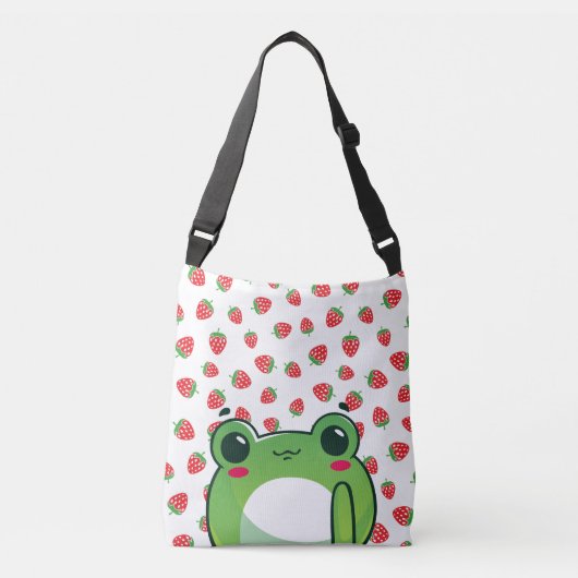 Sac Ajustable Carte postale Grenouille aux fraises Kawaii (Devant)