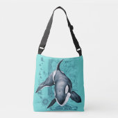 Sac Ajustable Carte Teal d'orque (Devant)
