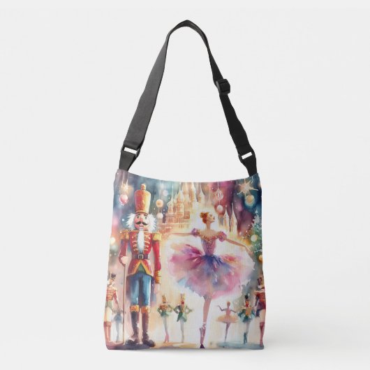 Sac Ajustable Casse-noisette Ballet Aquarelle Noël Ballerina (Devant)