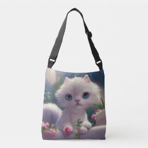SAC AJUSTABLE CAT GRAND YED BLANC CUISINE FOURRE-TOUT PURTOTES
