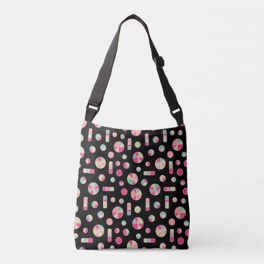 Sac Ajustable Cercles à secteurs et barres Motif 271019v1 - Noir (Devant)