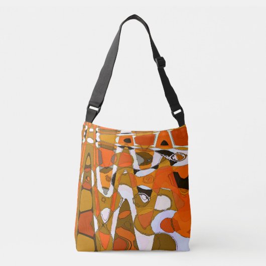 Sac Ajustable Cercles d'automne lumineux : motif abstrait. (Devant)