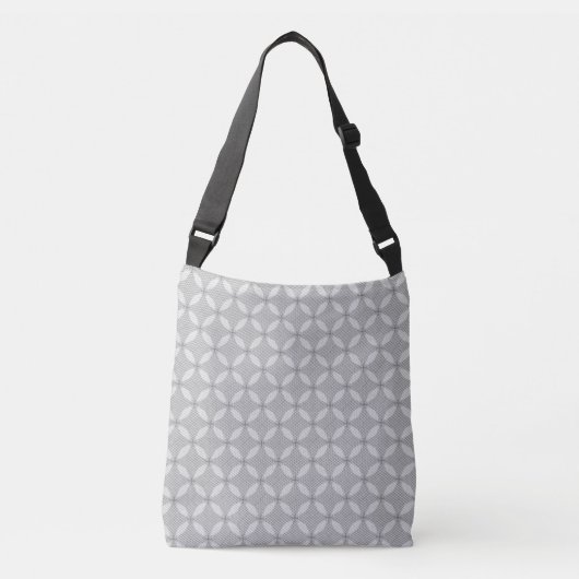 Sac Ajustable Cercles gris clair élégants et points argentés (Devant)