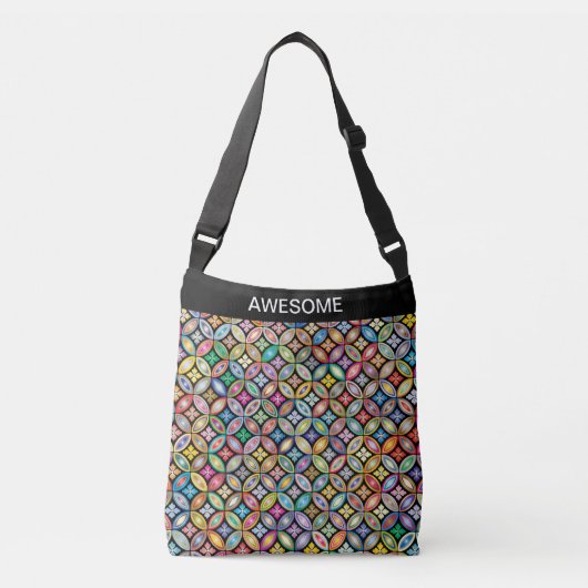Sac Ajustable Cercles multicolores et calligraphie superbes (Devant)