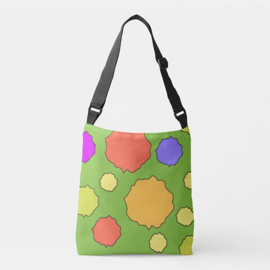 Sac Ajustable Cercles rétro funky géométriques colorés (Devant)