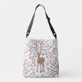 Sac Ajustable Cerf de Noël sur fond blanc (Dos)