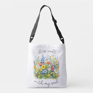 Sac Ajustable C'est bien avec mon âme fleur sauvage chrétien