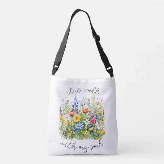 Sac Ajustable C'est bien avec mon âme fleur sauvage chrétien (Dos)