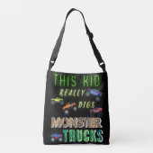 Sac Ajustable Cet Enfant A Vraiment Digéré Des Camions Monster (Dos)