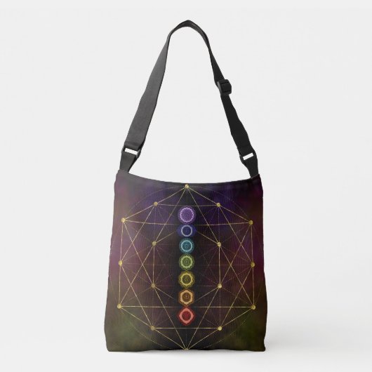Sac Ajustable Chakras rougeoyant coloré (Devant)