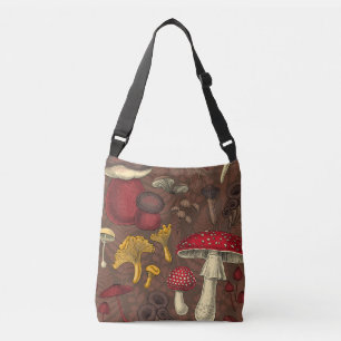 Sac Ajustable Champignons sauvages sur brun